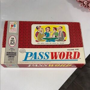 Password Milton Bradley Vintage 1964 Classic board game. Based on a tv show game
